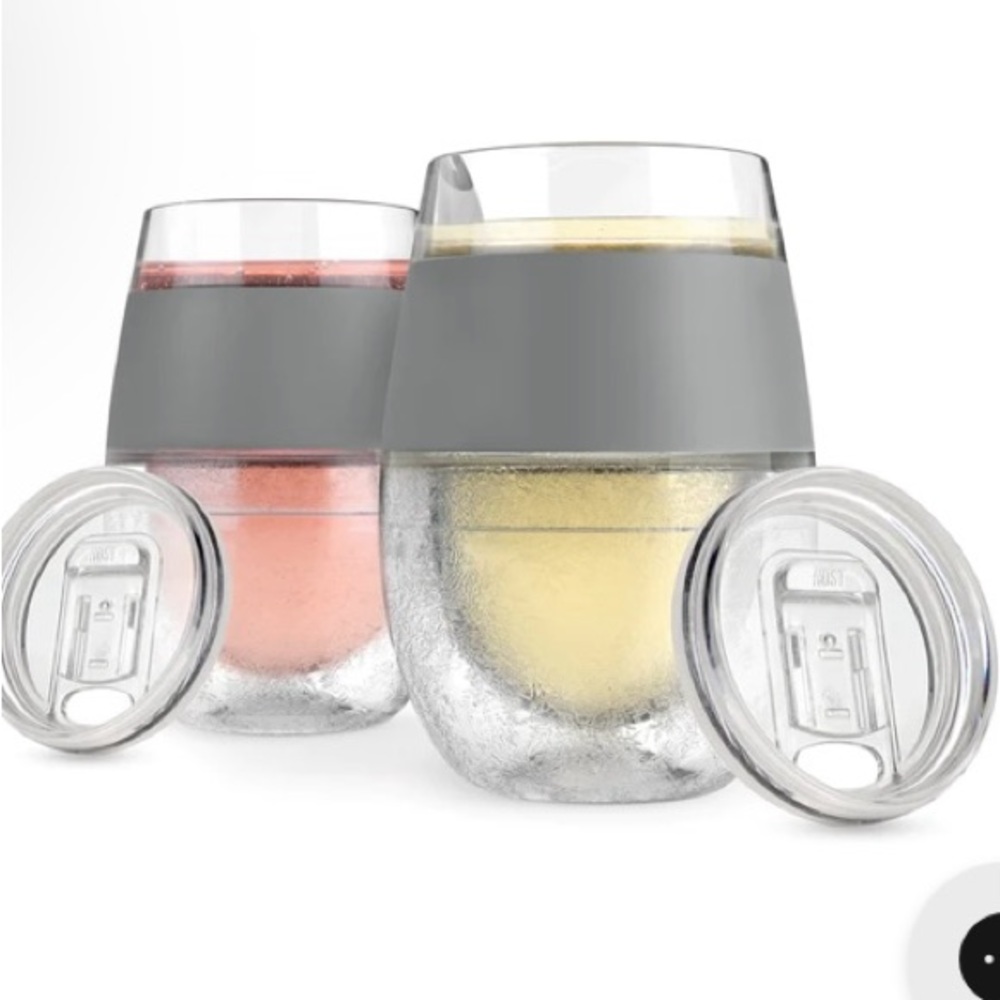 Host Wine Freeze Cooling Cups, Set of 2 with Lids